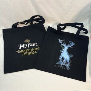 Harry Potter Wizarding World A Forbidden Forest Experience Tote Bag, Black 15x16